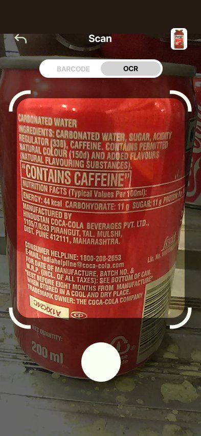 CLIR OCR ingredient scanning