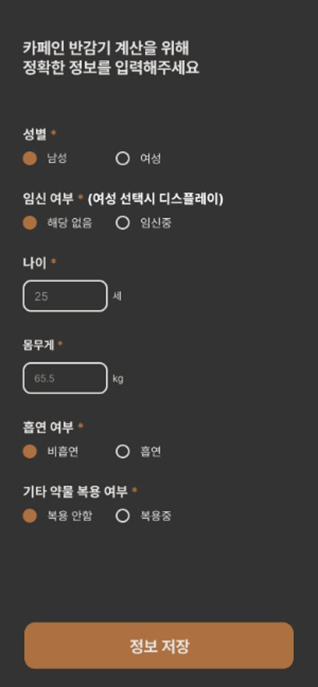 Danzam personalization - body profile input